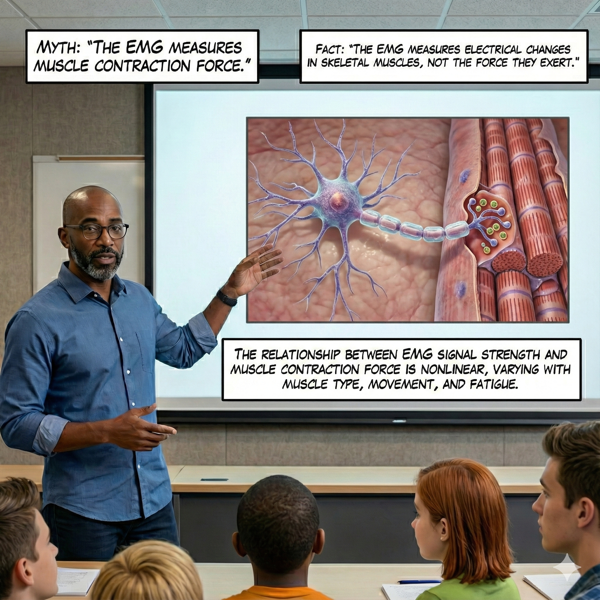 EMG myth illustration